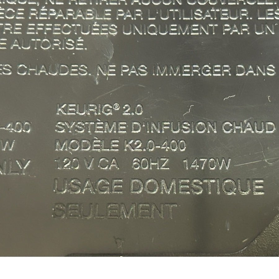 Keurig K2.0-400 Coffee Maker REPLACEMENT black plastic drip tray | Finer Things Resale