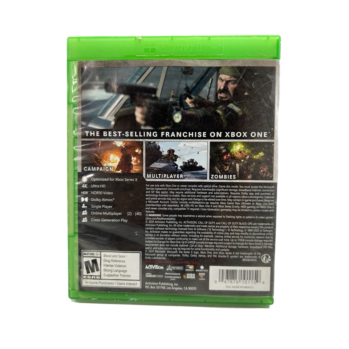 Call of Duty Black Ops Cold War XBOX One Game Series X 2020 Rated M 17+