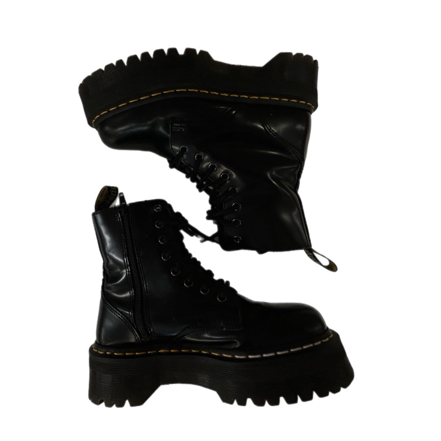 Dr Martens Jaden Platform Boots Leather Platform Combat Biker UNISEX W 7 / M 6 | Finer Things Resale