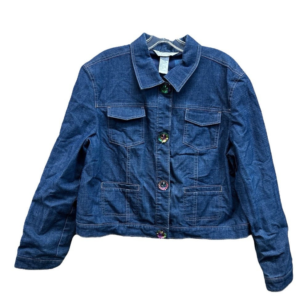 Napa Valley denim retro jacket SIZE LARGE | Finer Things Resale