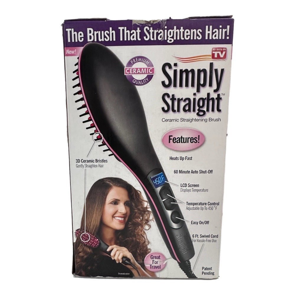 Simply Straight Ceramic Straightening Brush AS SEEN ON TV! BRAND NEW! | Finer Things Resale