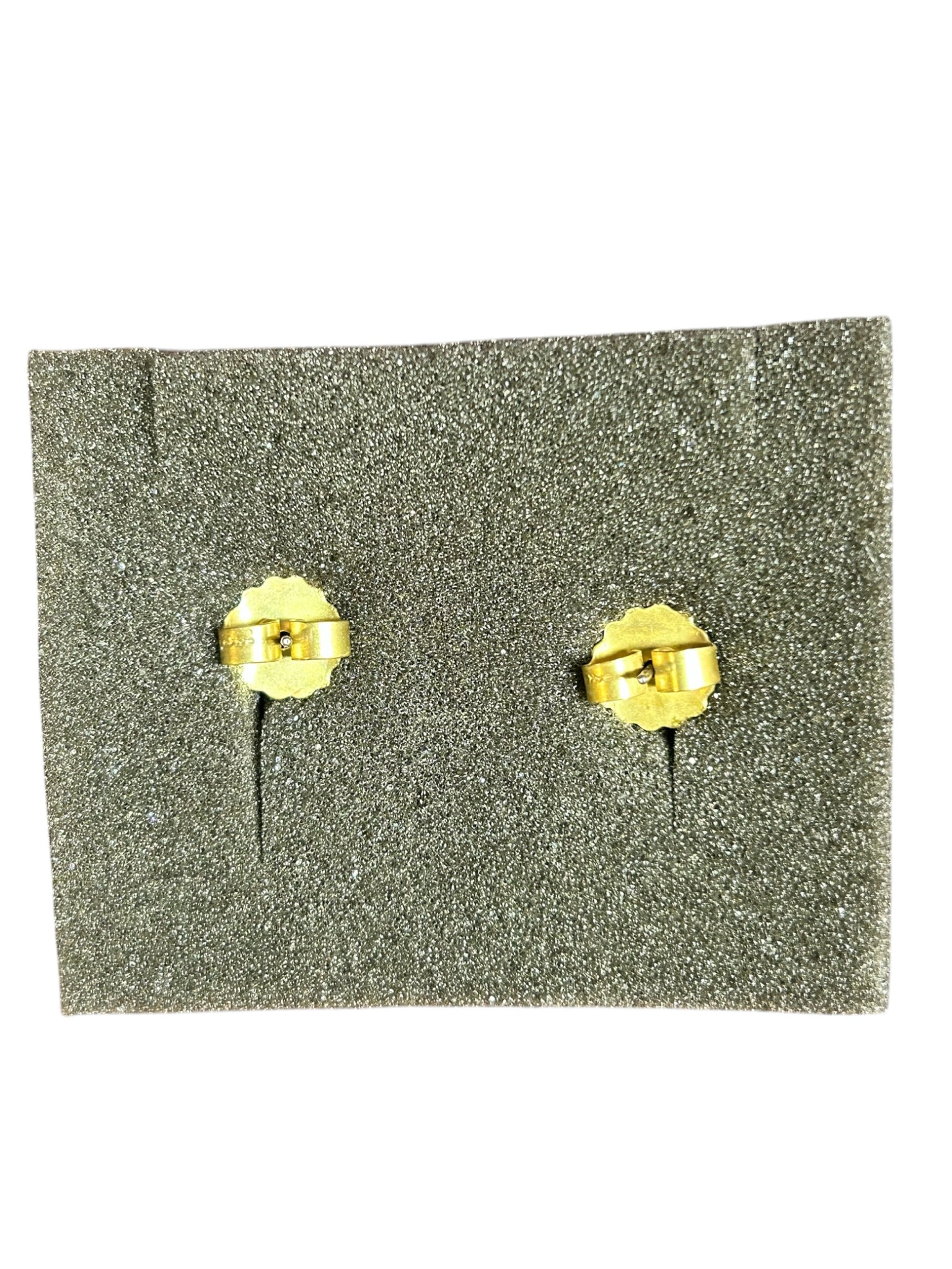 avon rhinestone accent leaf pierced earrings