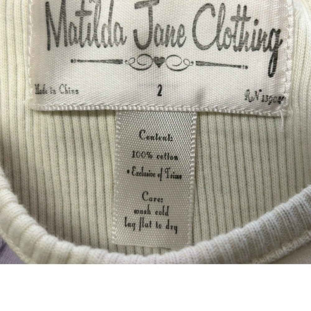 matilda jane good hart pond hill cookie dot tank top shirt size 2