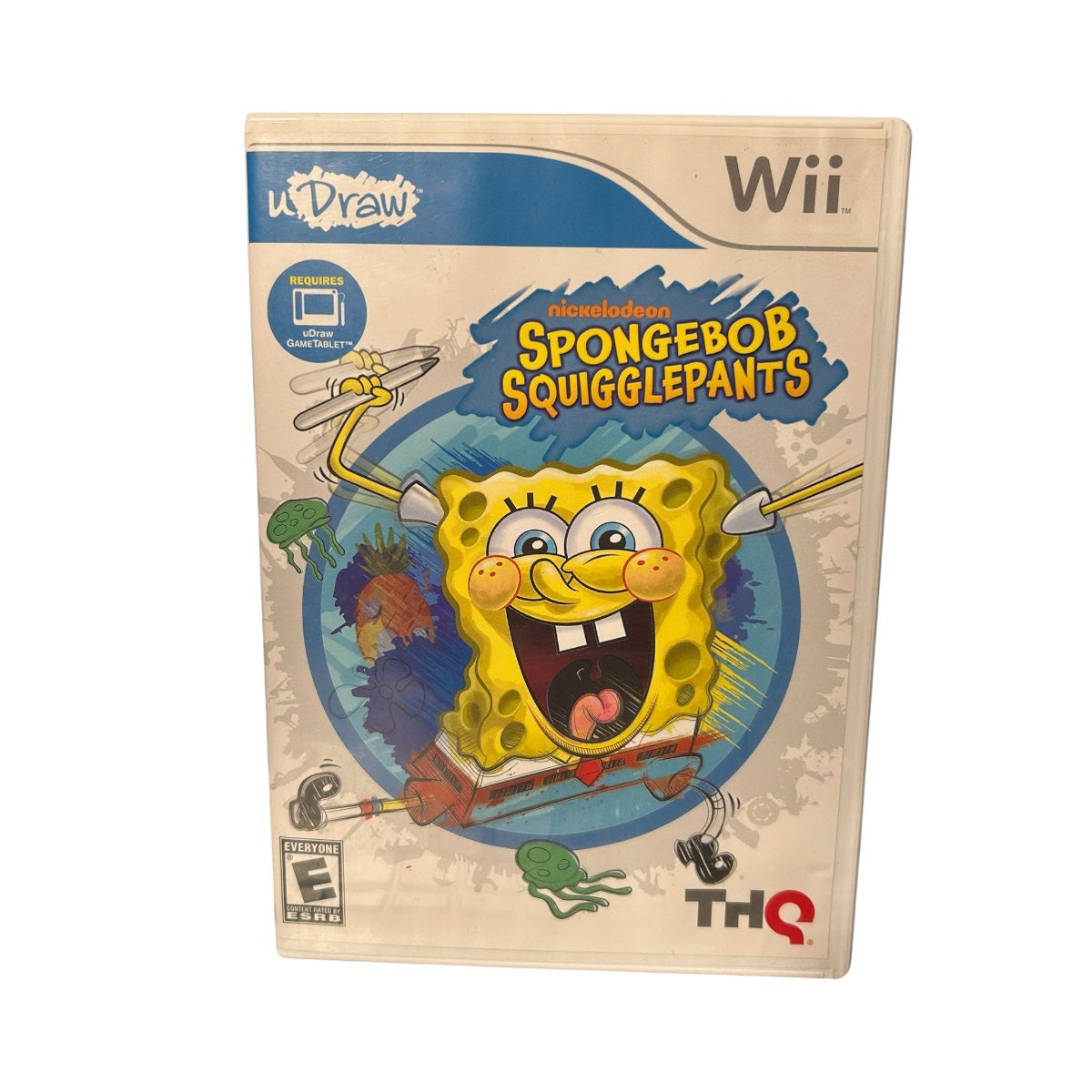 Spongebob Squigglepants UDraw Nintendo Wii game Nickelodeon CIB THQ 2011 Rated E