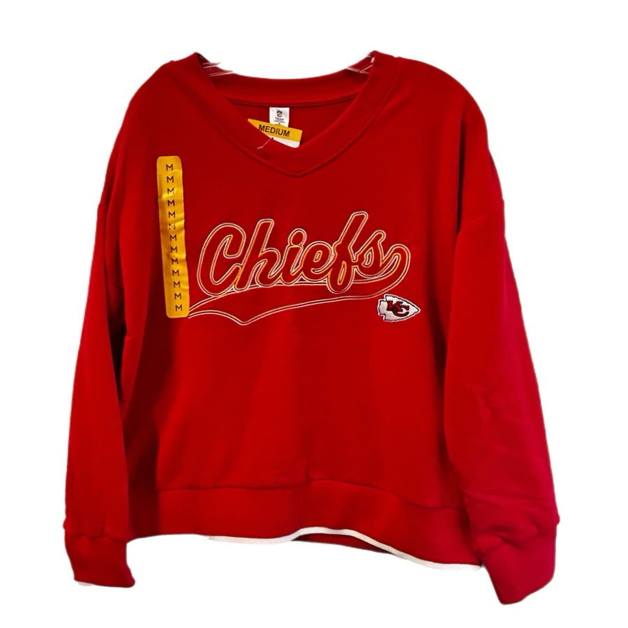 NFL Team Apparel Kansas City Chiefs Pullover long sleeve shirt SIZE MEDIUM NWT | Finer Things Resale