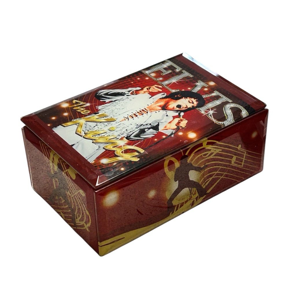 king glass music box plays heartbreak hotel