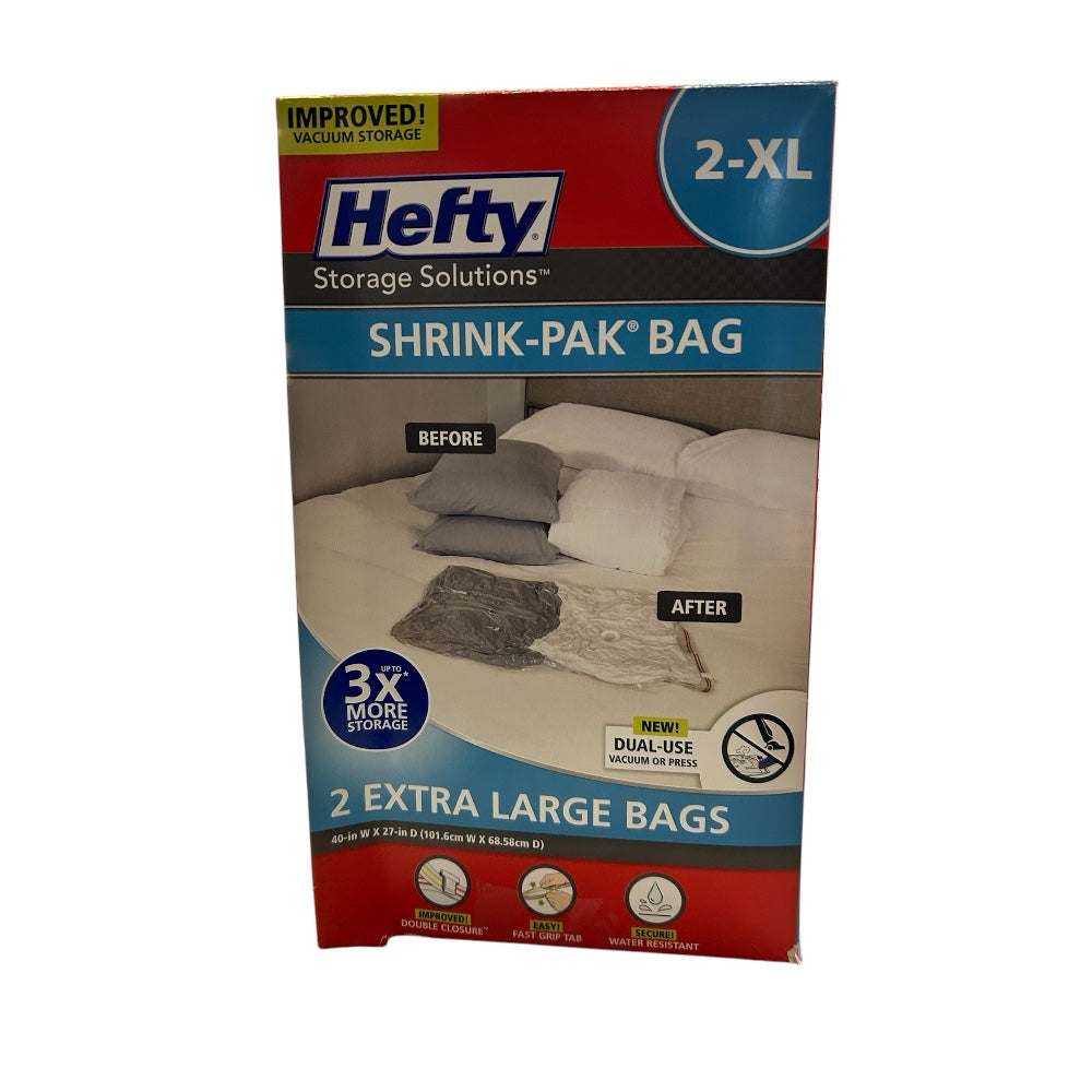 Hefty Storage Solutions Shrink-Pak Bags 2 pack XLARGE  NIB