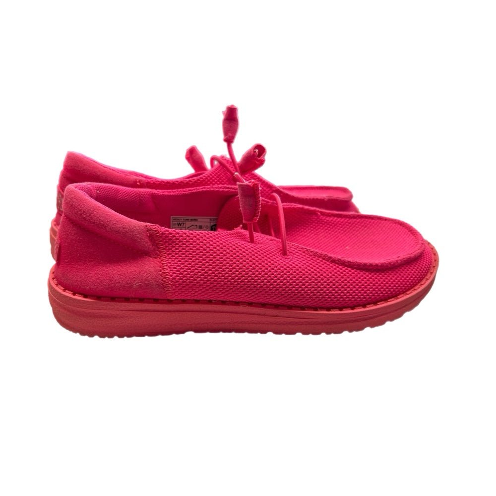 Hey Dude Wendy Funk Mono Electric Pink Slip On Loafers SIZE 7M | Finer Things Resale