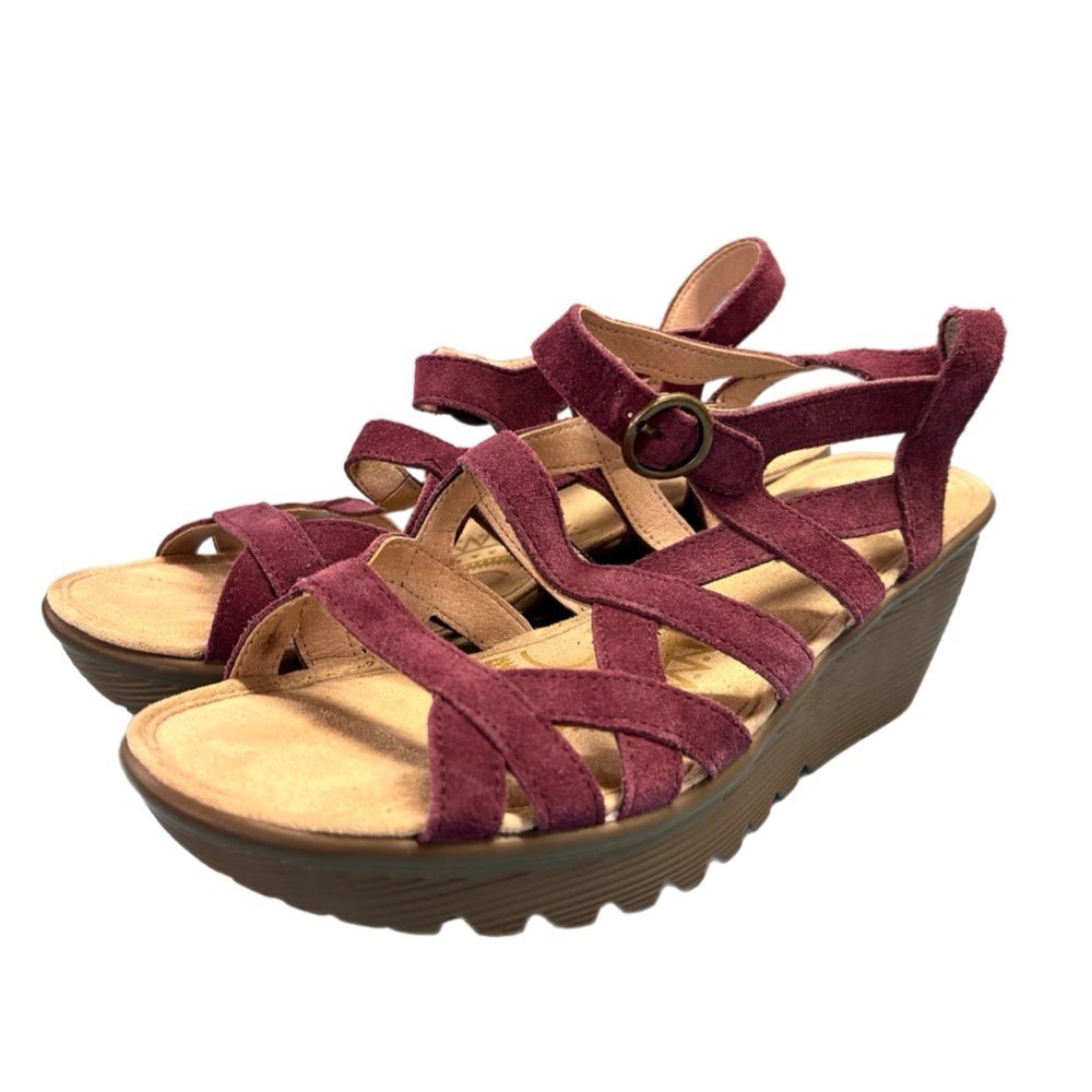 Skechers Parallel Three Strap Buckle Slingback Wedge Sandal SIZE 10 | Finer Things Resale