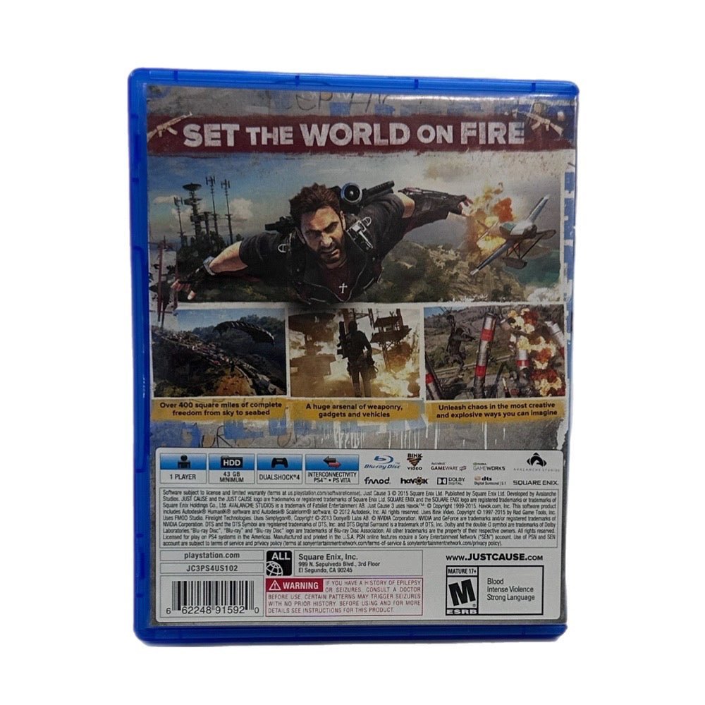 Just Cause 3 Playstation 4 PS4 game Square Enix 2015 | Finer Things Resale