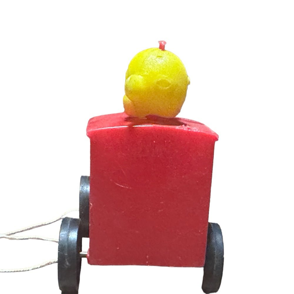 Monkey Choo Choo Plastic Train Pull Toy 5" VINTAGE 1960's | Finer Things Resale