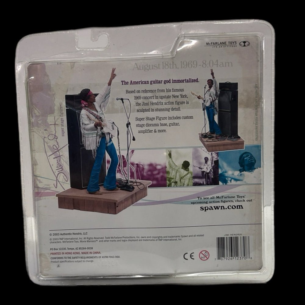 McFarlane Toys Jimi Hendrix Woodstock Concert Action Figure 2003 BRAND NEW! | Finer Things Resale