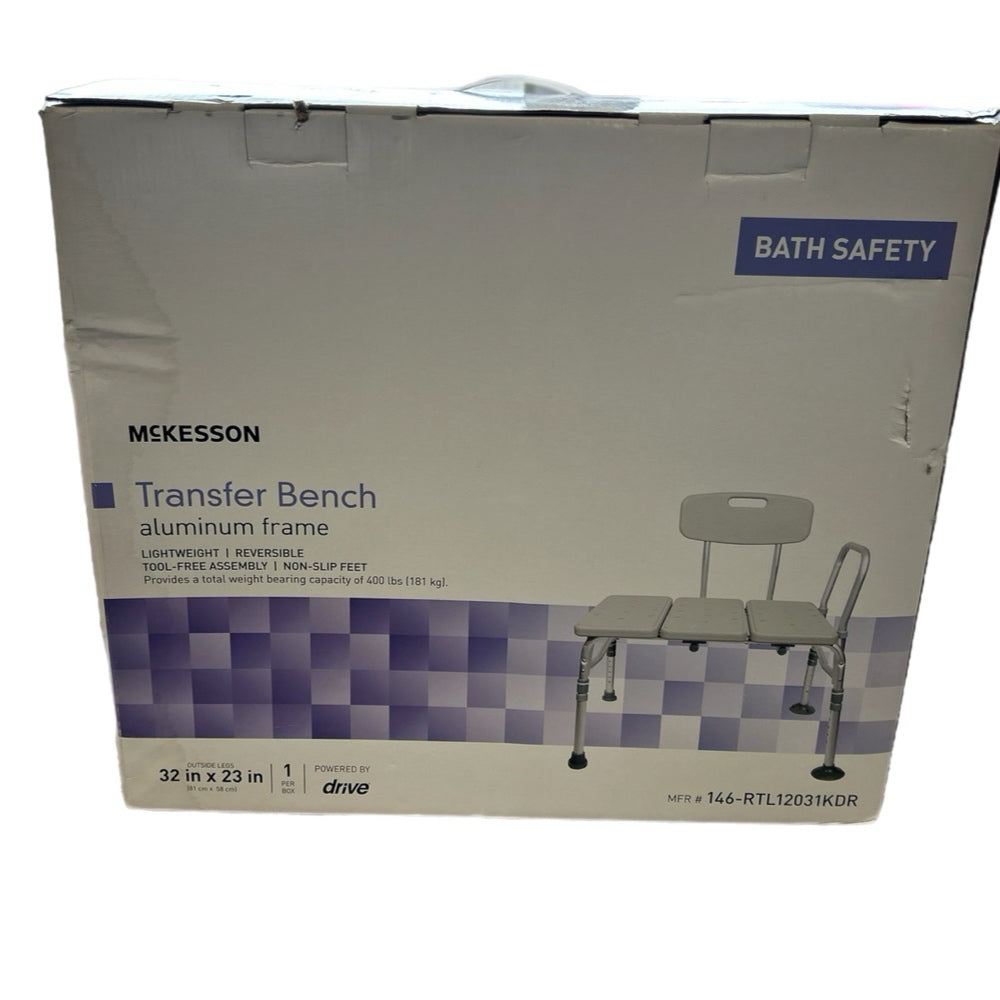 McKesson Transfer Bath Safety Bench Aluminum Frame BRAND NEW!