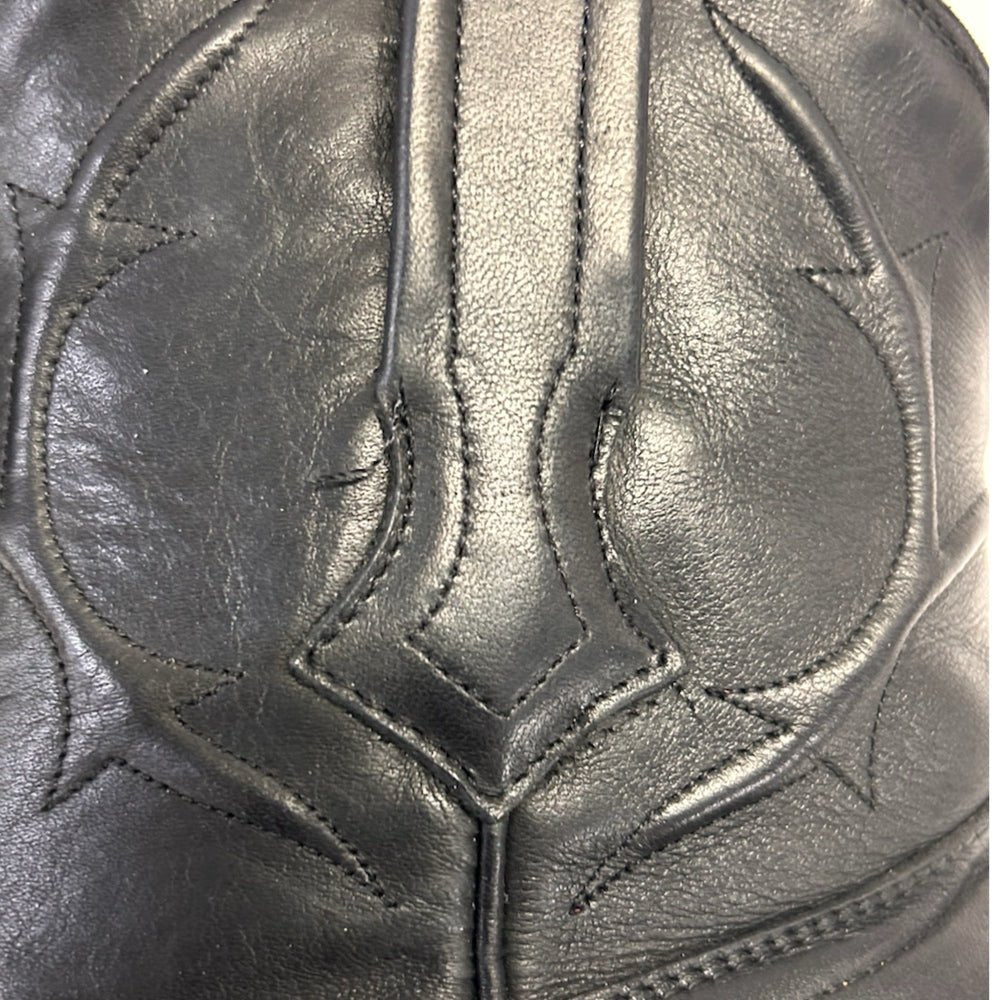 jrc & sons mid-calf leather cowboy boots size 8b