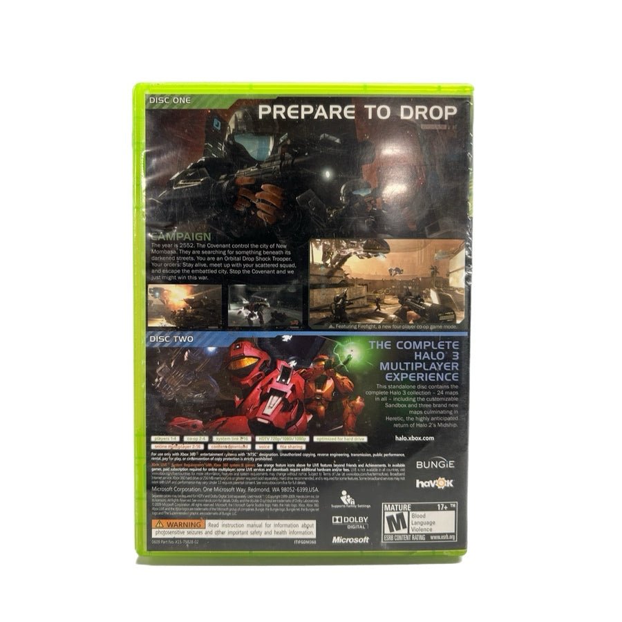 Halo 3 ODST Xbox 360 Game Complete CIB 2 Discs Manual 2009 Rated M17+