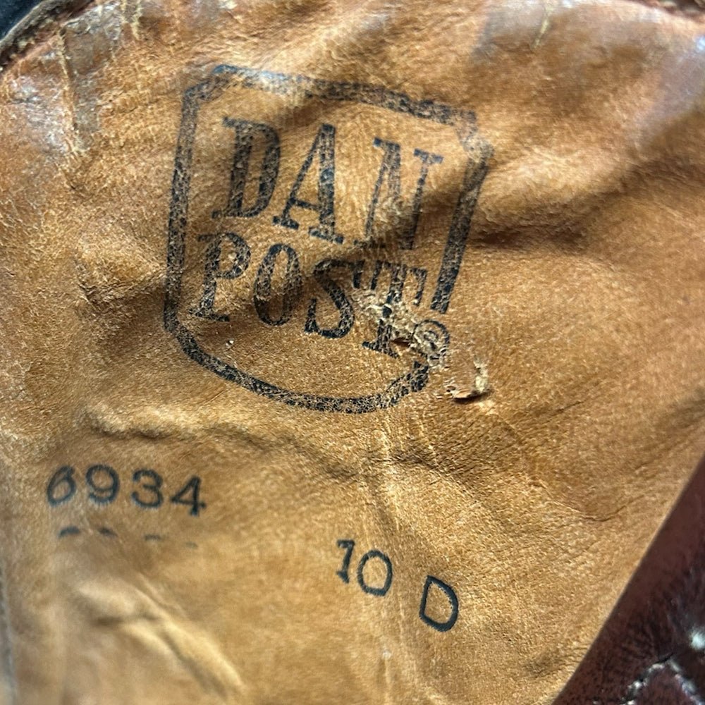 Dan Post Western Cowboy Boots Cherry Brown MENS SiZE 10D 6934 | Finer Things Resale