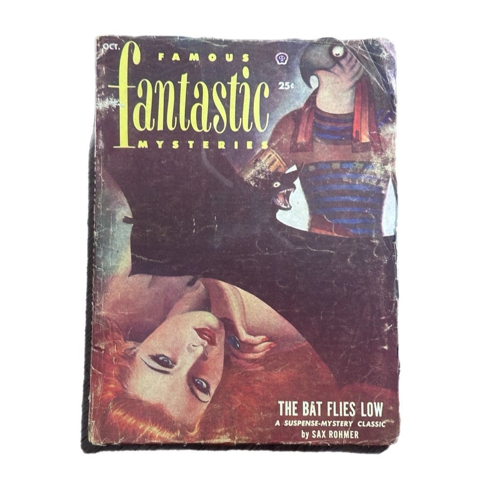 Famous Fantastic Mysteries Magazine The Bat Flies Low Oct 1952 VINTAGE! Mystery | Finer Things Resale
