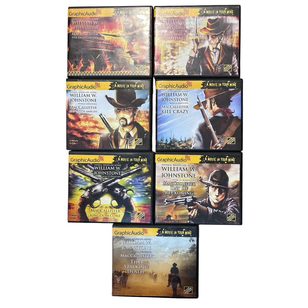 MacCallister Series William W Johnstone GraphicAudio CD Volumes 1,2,3,4,5,7,8 | Finer Things Resale