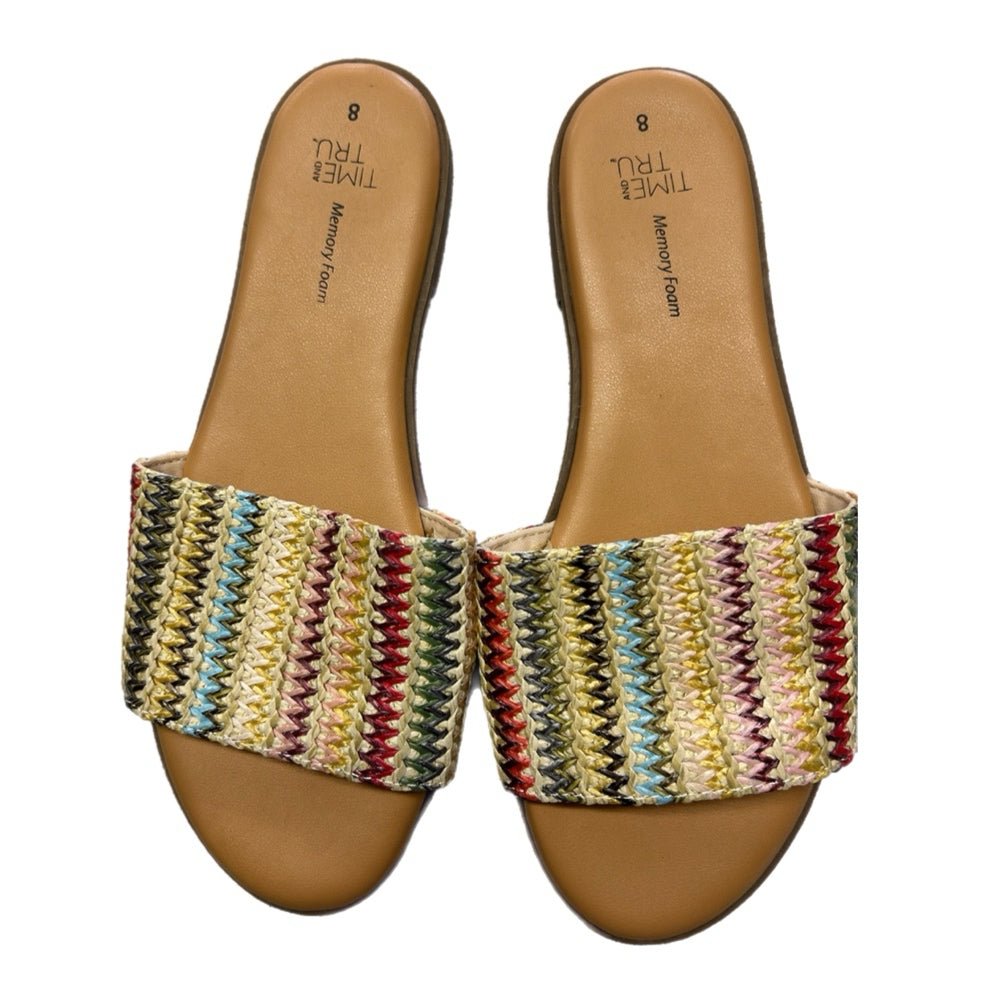 Time & True slide sandals SIZE 8 | Finer Things Resale