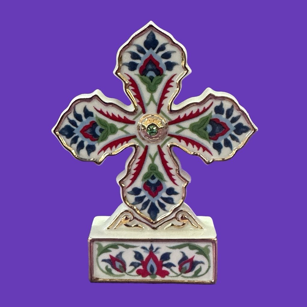 Persian Porcelain Cross Figure by Lenox Elegant Cross Collection RETIRED! | Finer Things Resale