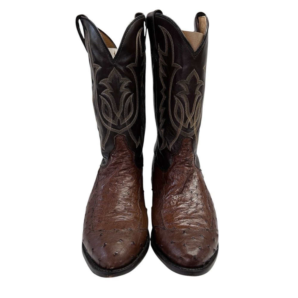 Tony Lama Full Quill Ostrich Western Cowboy Boots SIZE 11D Made in USA | Finer Things Resale
