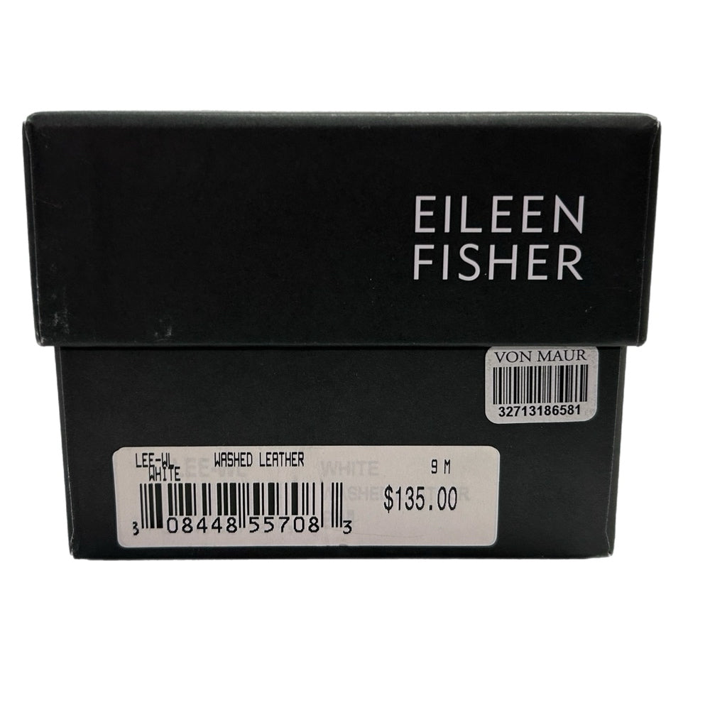 Eileen Fisher Washed White Leather Espadrilles Flats Shoes SIZE 9 BRAND NEW | Finer Things Resale