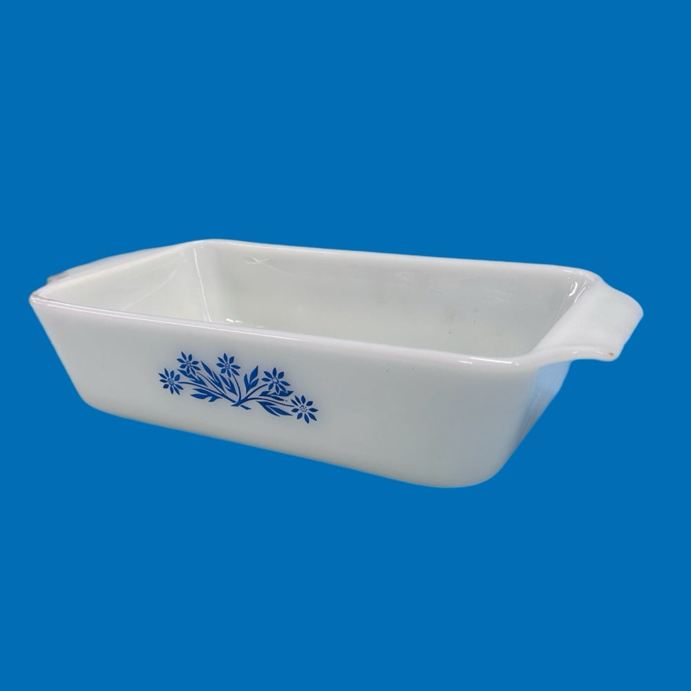Anchor Hocking Cornflower Pattern Casserole Baking Loaf Dish 1 Quart VINTAGE | Finer Things Resale