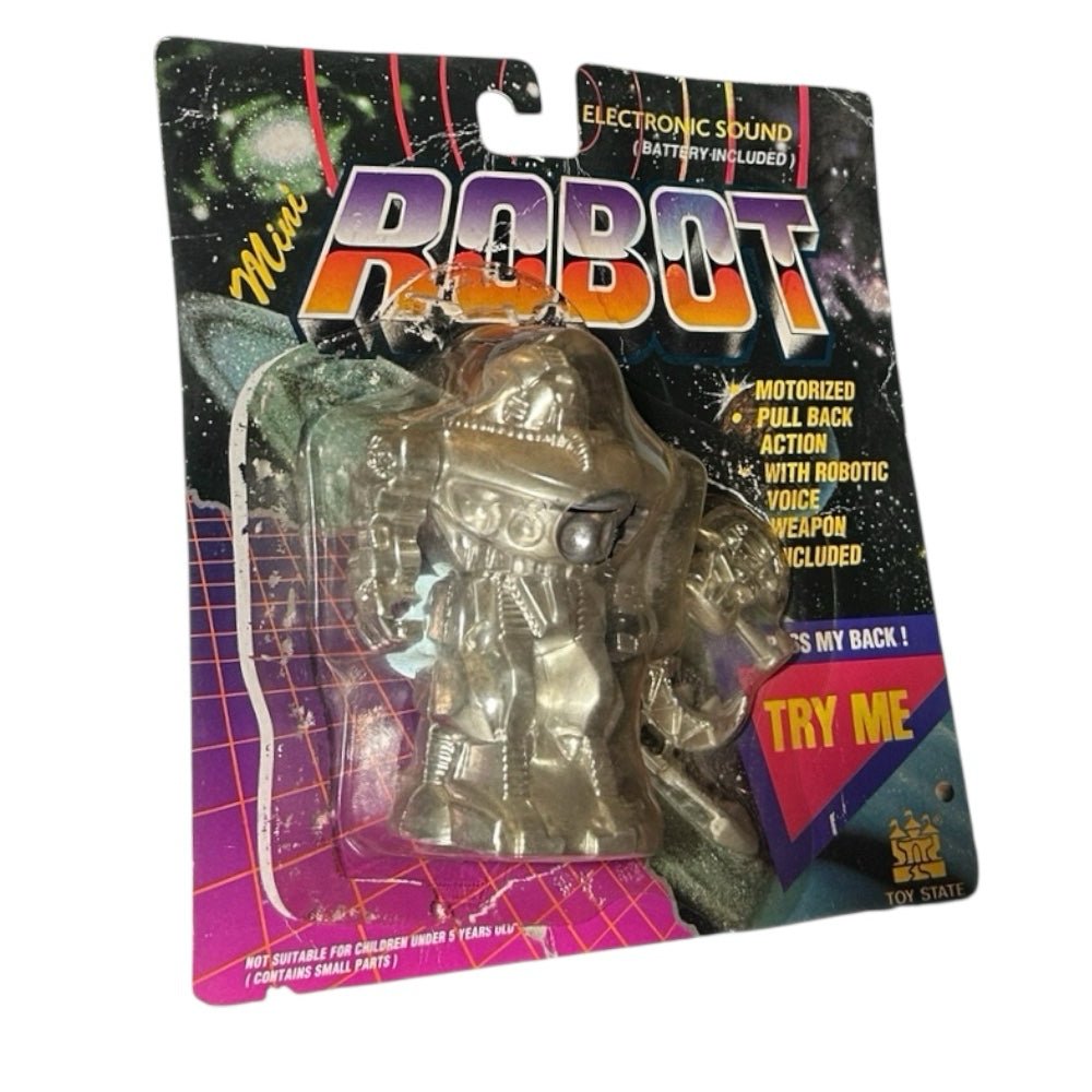 Mini Robot Motorized Robotic Voice Toy State 8000 VINTAGE 1992 | Finer Things Resale