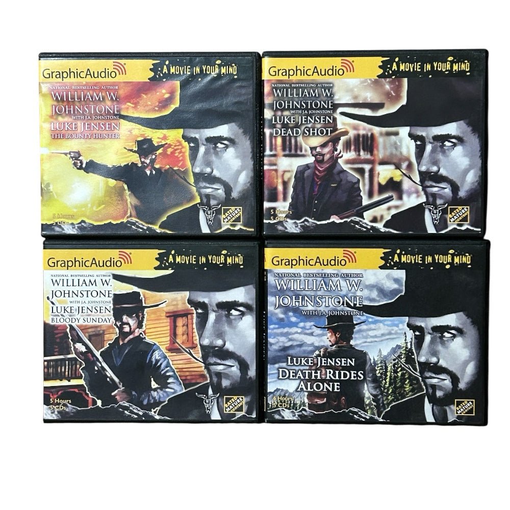 Luke Jenson Series William W. Johnstone GraphicAudio CD Lot of 4 No 1, 2, 3, 5 | Finer Things Resale