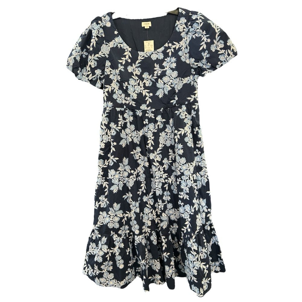 J Crew Midi floral print short sleeve dress SIZE 10 NWT! | Finer Things Resale