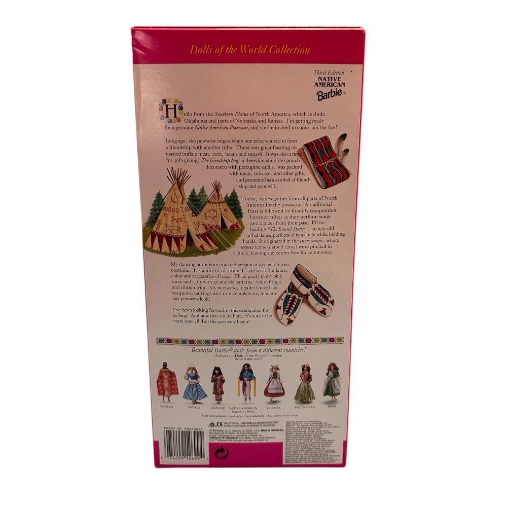 Native American 3rd Edition Barbie Dolls of the World Collection 12699 NIB 1997 | Finer Things Resale