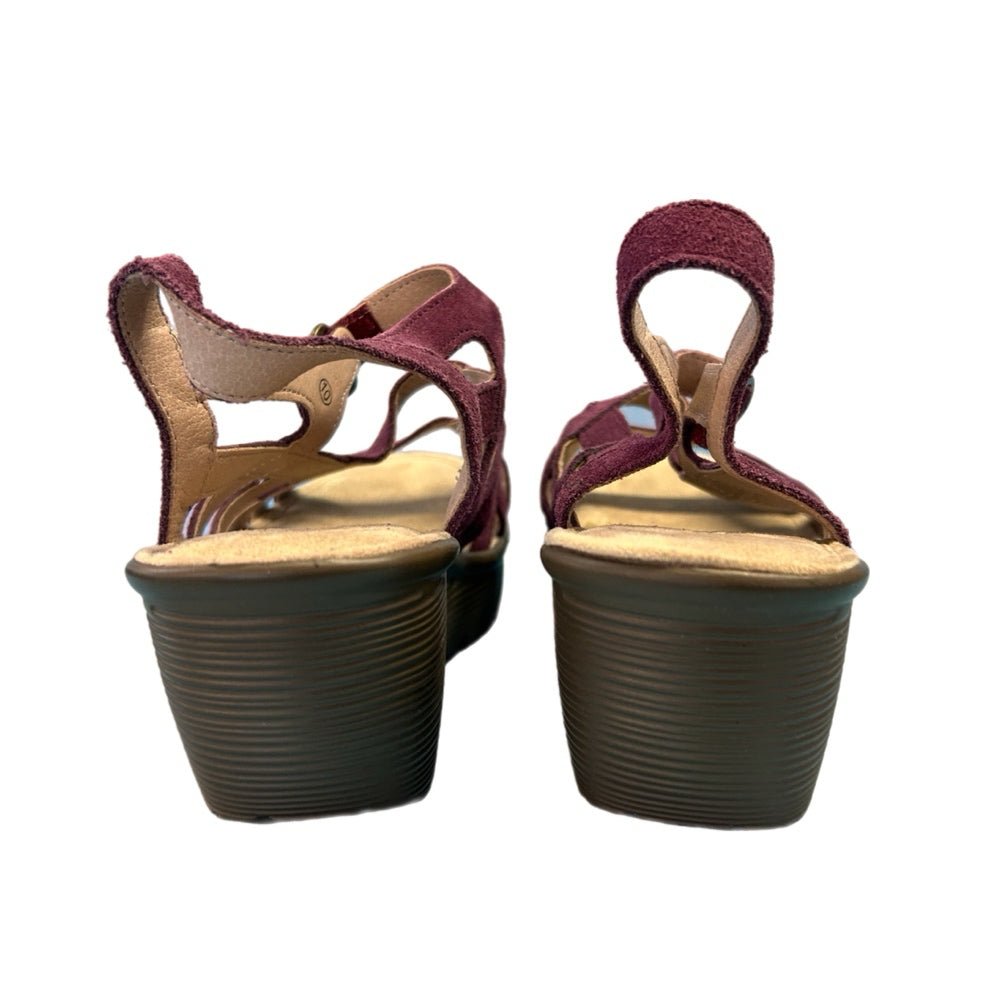 Skechers Parallel Three Strap Buckle Slingback Wedge Sandal SIZE 10 | Finer Things Resale