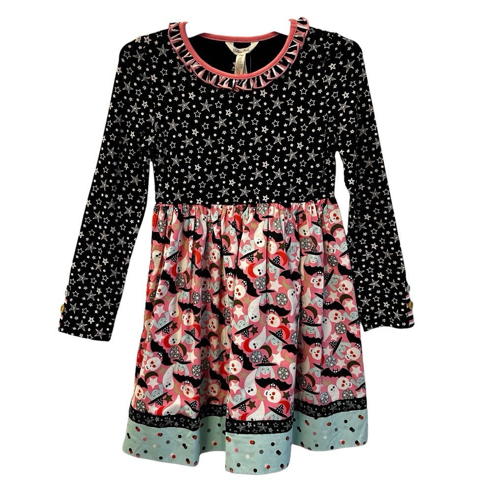 Matilda Jane Heart to Heart Halloween Fun Print long sleeve dress SIZE 10 NWT! | Finer Things Resale
