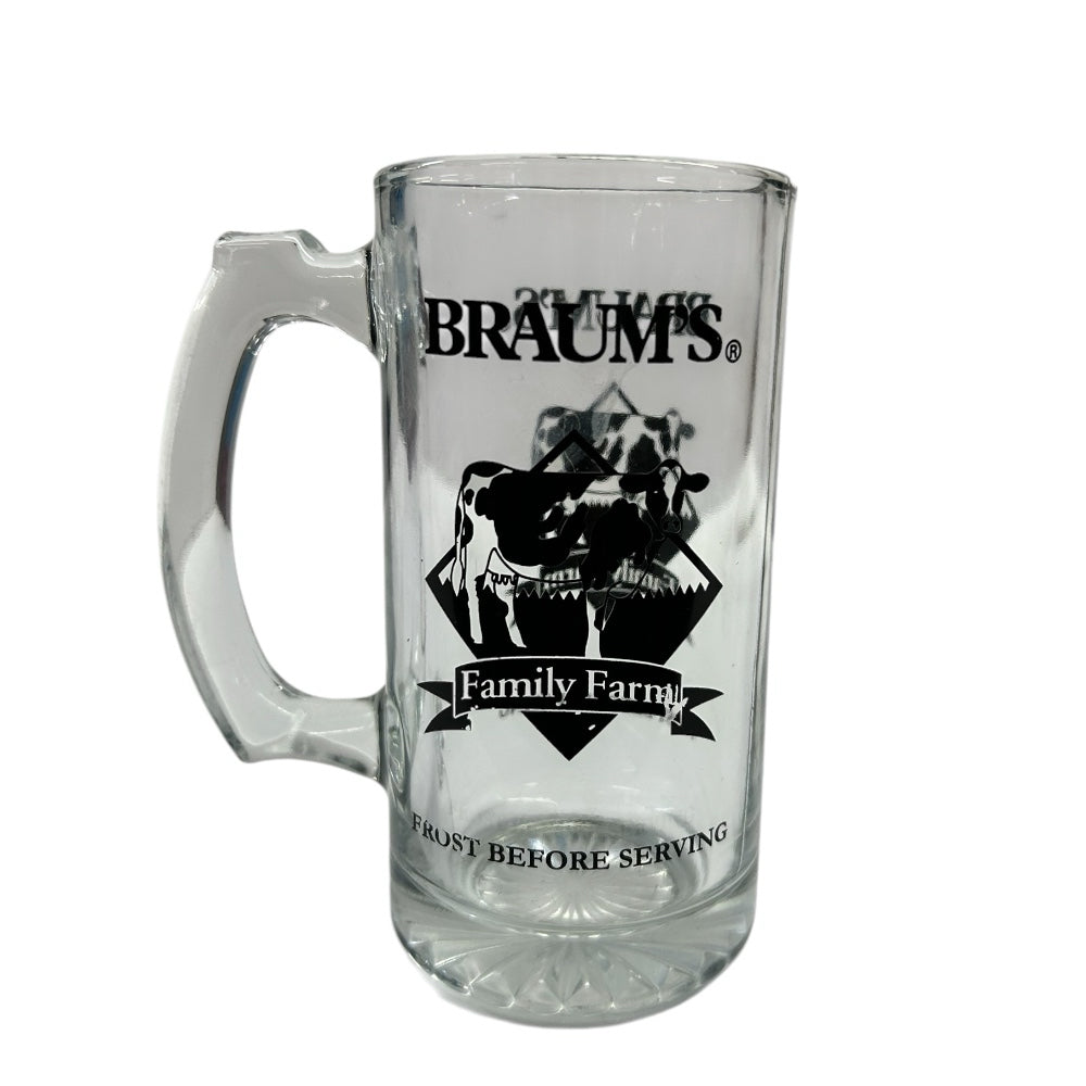Braum's Family Farm Forst Before Serving Glass Mug
