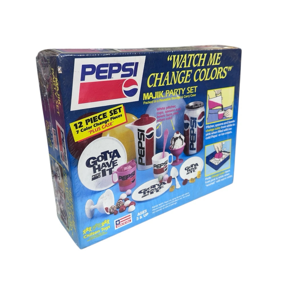 Pepsi Watch Me Change Colors Majik Party Set Childton NEW SEALED VINTAGE 1990'