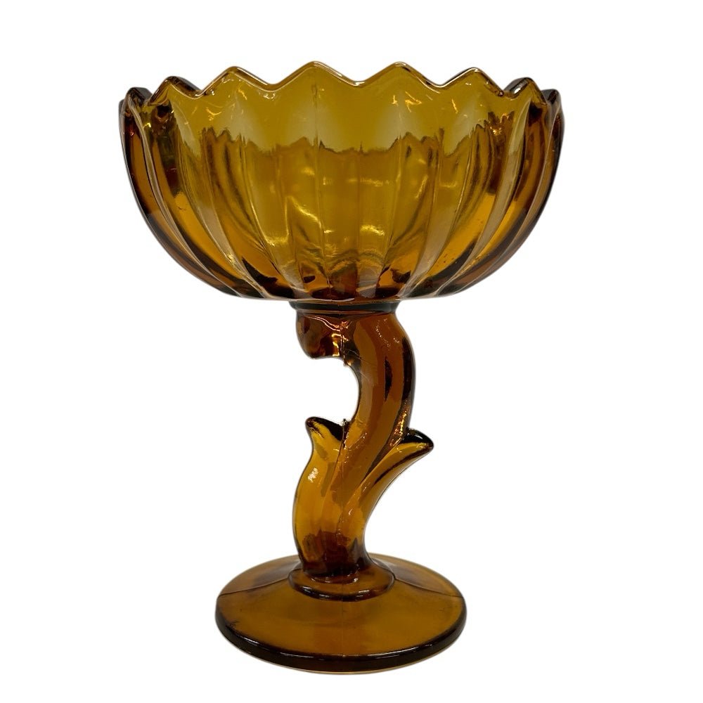 Indiana Glass Company Lotus Blossom Compote Pedestal Bowl VINTAGE 1970's | Finer Things Resale