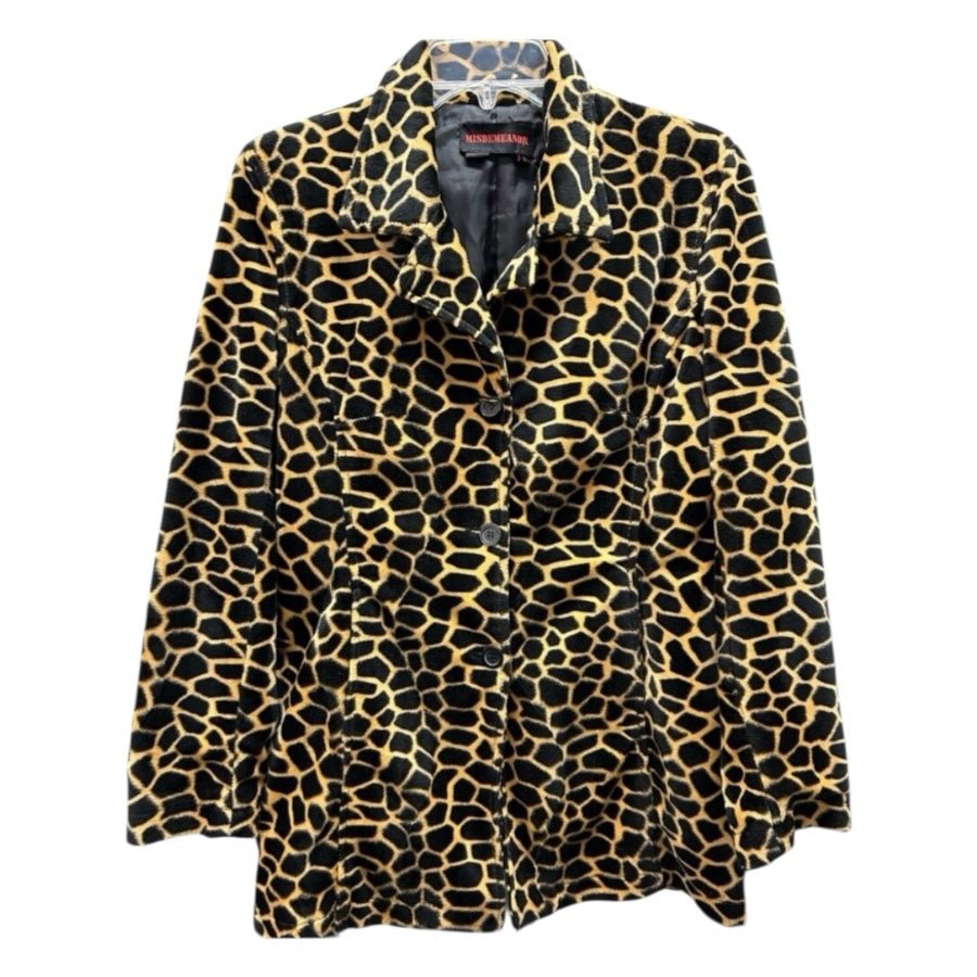 Misdemeanor Giraffe Print Blazer Jacket Size Small Vintage Y2K | Finer Things Resale