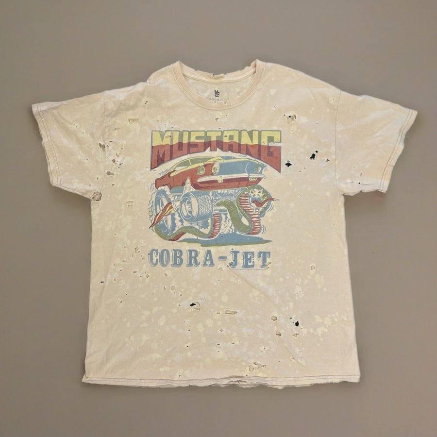 Junk Food Clothing Mustang Cobra-Jet Distressed Graphic t-shirt LARGE | Finer Things Resale