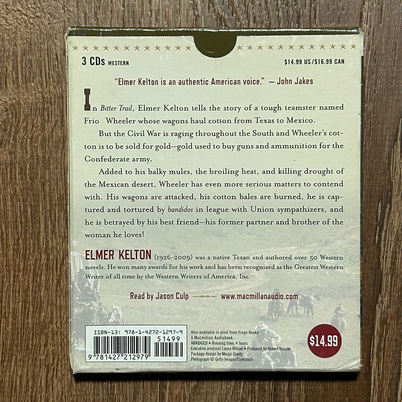 Elmer Kelton Western Audio Books Lot of 4 Western Graphic Novels | Finer Things Resale