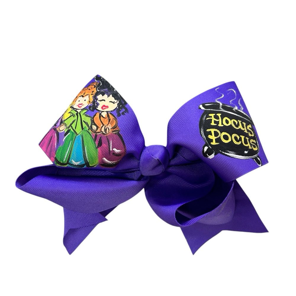 Hocus Pocus hand painted hairbow Halloween Sanderson Sisters | Finer Things Resale