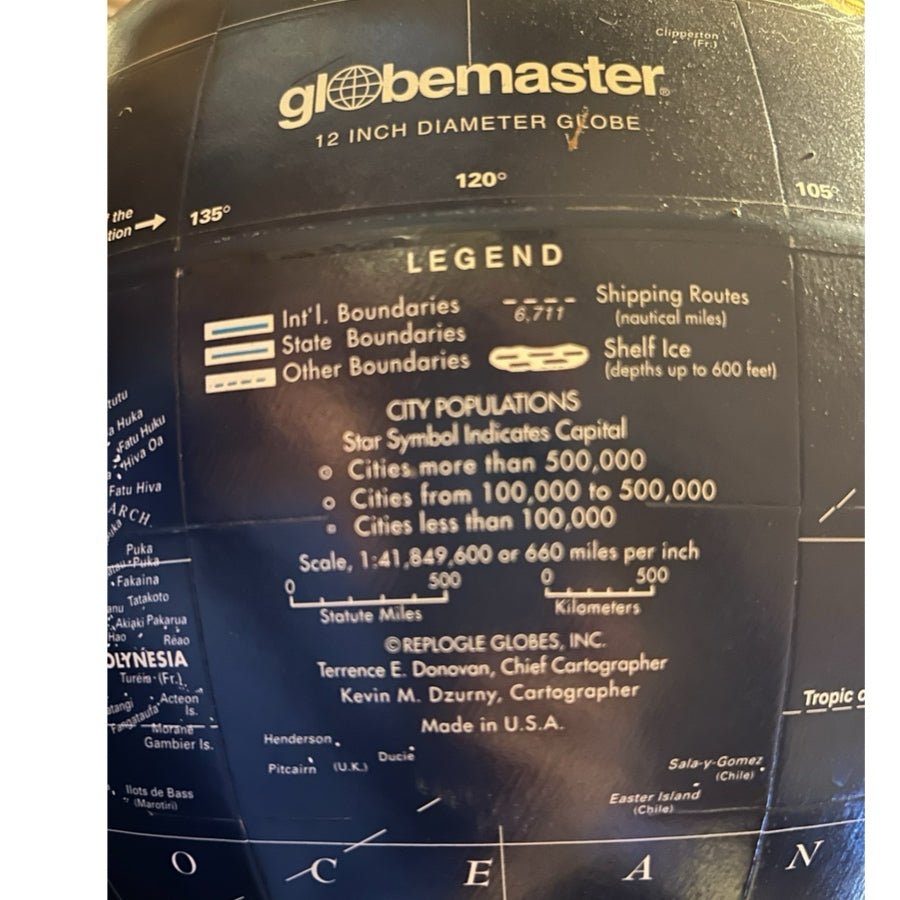 Replogle Globemaster 12" World Globe with metal base VINTAGE 1990's | Finer Things Resale