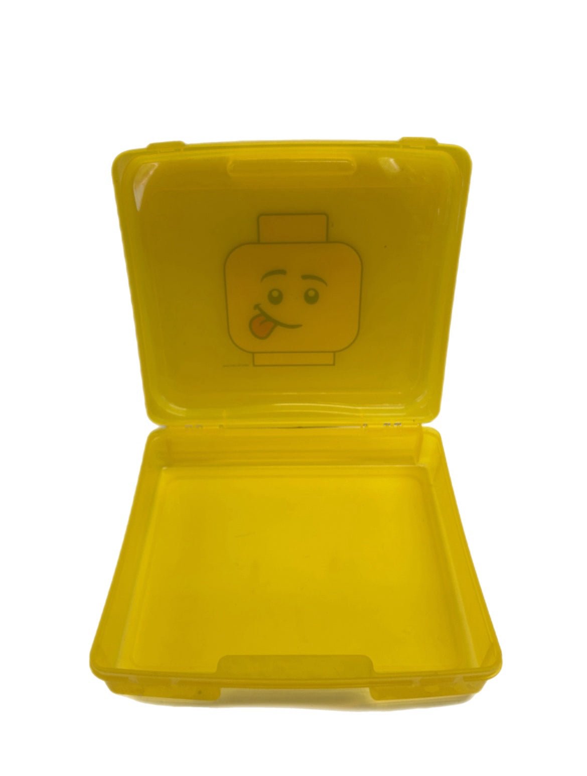 LEGO Yellow Storage Case Bin with Minifigure Face Lid Organizer Toy Box | Finer Things Resale
