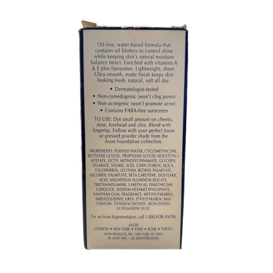 Avon Oil-Free Foundation 1oz NEW DISCONTINUED VINTAGE 1996 | Finer Things Resale