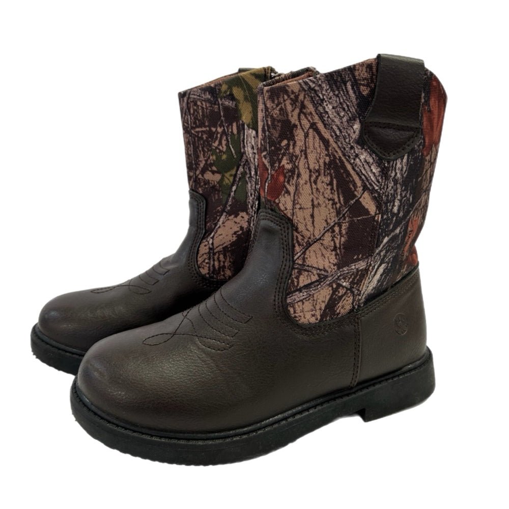 northside camouflage western cowboy boots size 2