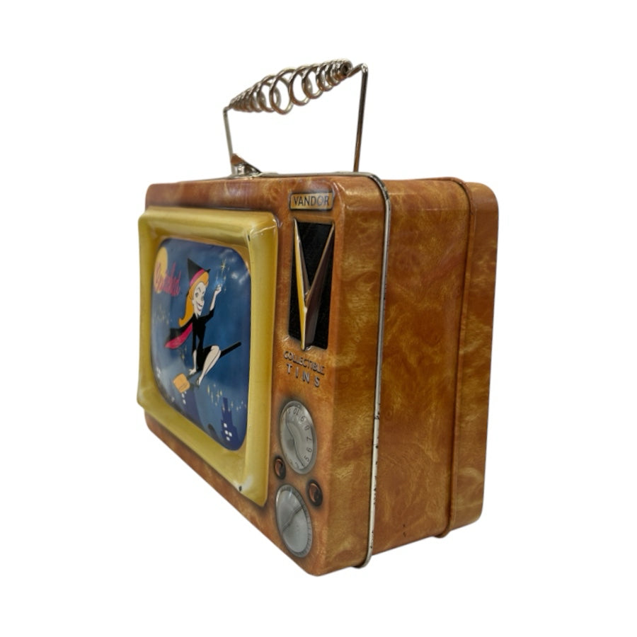 1999 Bewitched Samantha TV Shaped Metal Lunch Box Tin Vandor Vintage Collectible