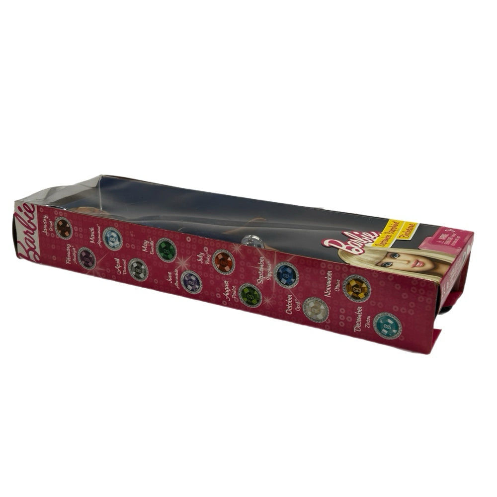 Barbie September Sapphire Birthstone Doll 2010 V9527 NRFB | Finer Things Resale