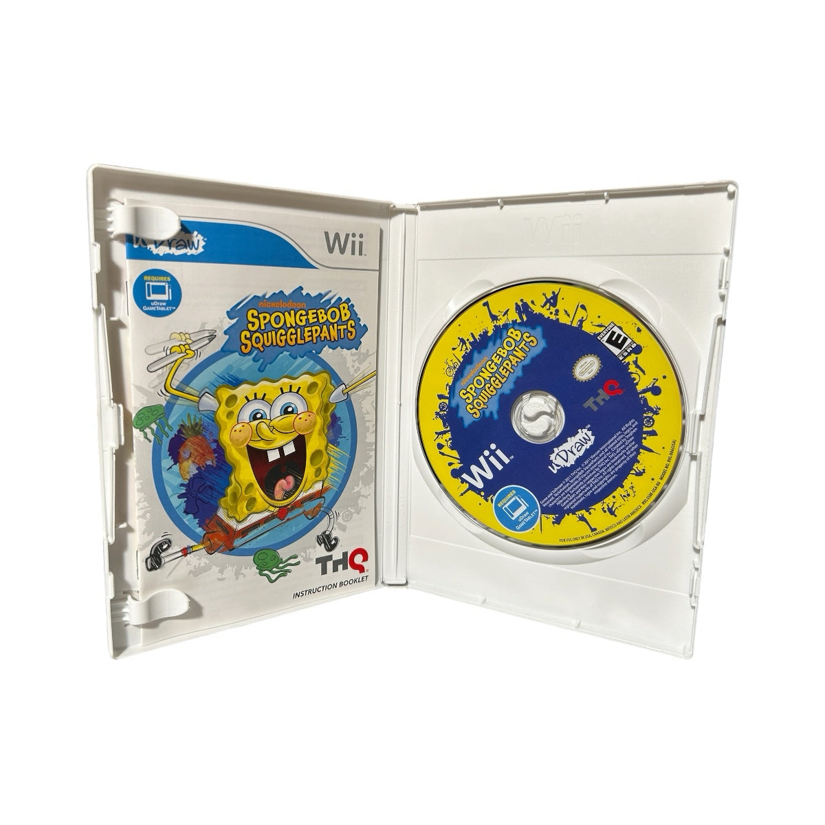 Spongebob Squigglepants UDraw Nintendo Wii game Nickelodeon CIB THQ 2011 Rated E