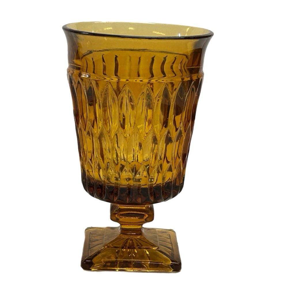 Indiana Glass Company Mt Vernon Amber Iced Tea Glass VINTAGE REPLACEMENT | Finer Things Resale