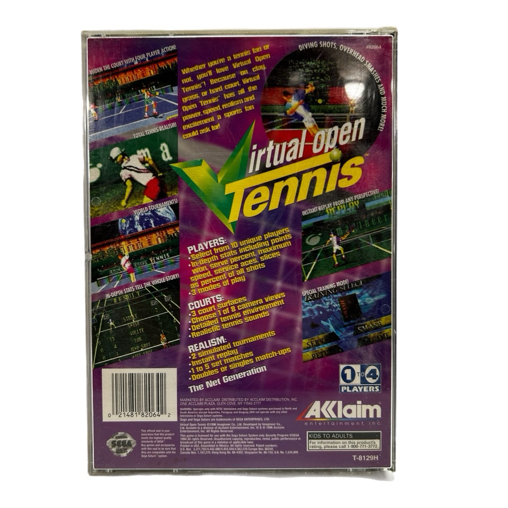 Virtual Open Tennis Sega Saturn game with booklet VINTAGE 1996 | Finer Things Resale
