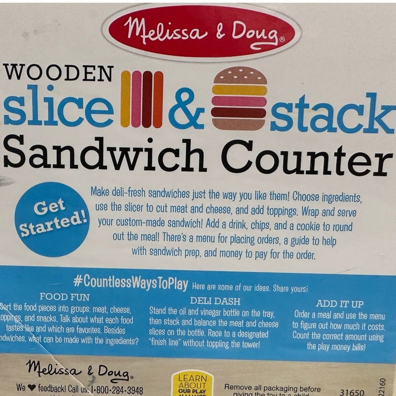 Melissa & Doug Slice & Stack Sandwich Counter REPLACEMENT bread sandwich bun | Finer Things Resale